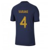 Frankrike Raphael Varane #4 Hemmatröja VM 2022 Korta ärmar